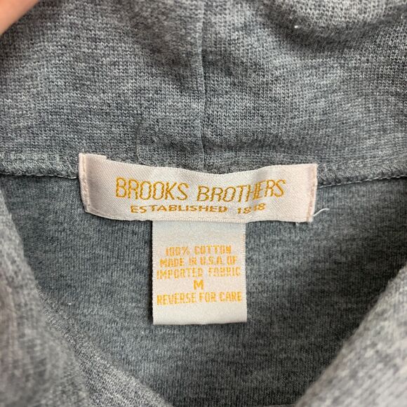 Vintage Brooks Brothers Sweater Womens M Medium Gray Turtleneck Cotton Made USA - Picture 8 of 9
